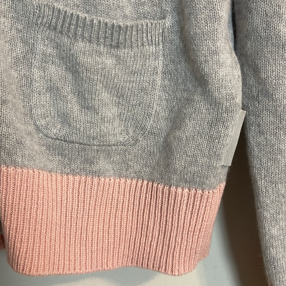 Moncler Maglia tricot 100% cashmere gray and pink cardigan size small - Picture 4 of 13